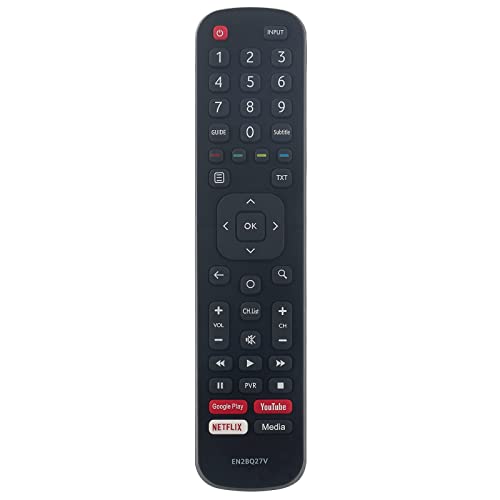 EHOP EN2BQ27V Remote Control Replacement for VU LCD Smart TV Remote Controller with GooglePlay Netflix YouTube Apps