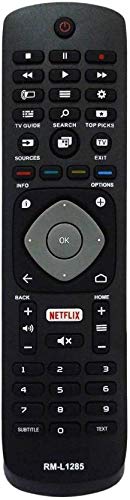 EHOP Compatible Remote Control for Philips. Works with Almost All Philips Smart Tv with Netflix Function Remote Controller(Black) (All Philips TV Compatible & Universal)