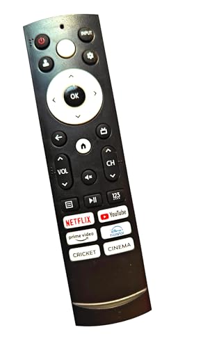 Ehop Compatible Remote Control for VU 4K Smart Google TV with Cricket and Cinema Mode Button 43GloLED (Without Voice Search Option)
