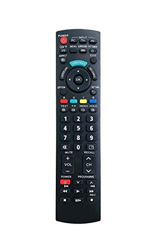 EHOP Compatible Remote Control for Panasonic Led/LCD/HDTV TV (Black) Universal N2QAYB000490 N2QAYB000353 N2QAYB000504 N2QAYB000673 N2QAYB000328