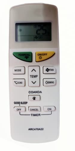 Ehop ARC470A22 Compatible Remote Control for Daikin Ac with PowerChill Function (AC-132B)