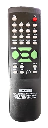 Ehop 10IN1 Compatible Remote Control for TexlaGame, BPL 115F,SVL, AVTP 3, AGRT,India 16IN1,57Z0,AG301,OS13,AGN