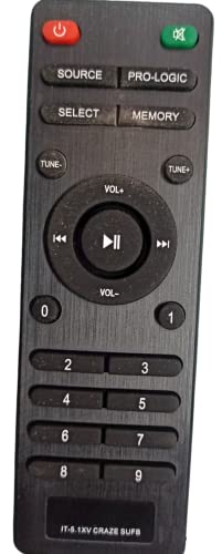 Ehop Compatible Remote Control for Intex 5.1 XV Craze SUFB Home Theater