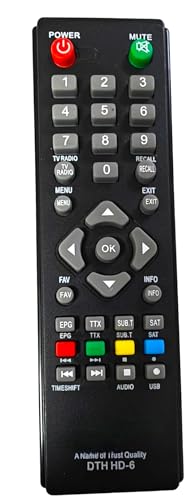 Ehop DTH Set Top Box Remote Compatible for DVB (Free Dish) Dapic 3050 Set Top Box Remote (Exactly Same Remote Will Only Work)