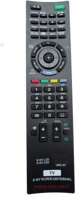EHOP Compatible Remote Control for Sony Bravia LCD/LED URC-67 (Black)