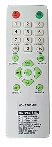 Ehop IT-2640 Home Theatre System Remote Control Compatible for INTEX2650,4040F Avoir-IT5060 SFB/Pro-Logic/USB Tuning/Claron/Dapic/Bang/FM/USD/SD