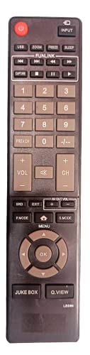 EHOP 5IN1 Compatibe Remote for TV Crown/VIDEOCON/Bush/Mr Light/Santonics Remote Controller with Jukebox Function(Please Match Your Old Remote with Given Image,Old Remote Must be Same