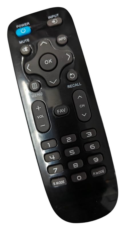 Ehop Led LCD Smart TV Remote Control Compatible for VU Tv Remote Controller (Black)