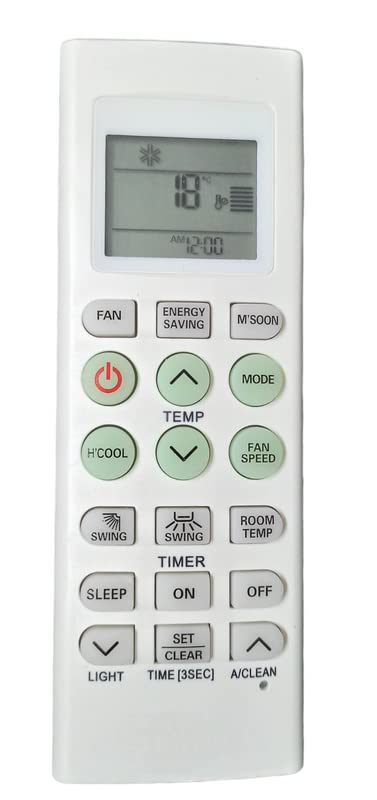 Ehop Compatible Remote Control for LG AC with M'Soon and H'cool Functions Ve-36I (Please Match Image with Your Old Remote Before Placing Order)
