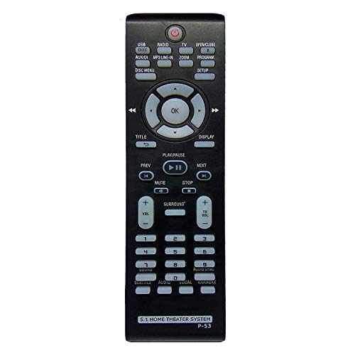 EHOP Remote Control for Philips 5.1 Home Theater Music System Philips Multimedia Speaker System URC-P53