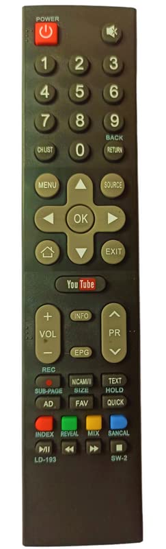 Ehop Compatible Remote Control for Marq Smart Tv with YouTube Function