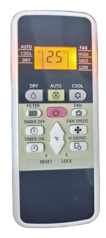 Ehop Compatible Remote Control for Hitachi Non Inverter Ac VE-220A with Backlight (Please Match The Image with Your Existing Remote Before Placing The Order)
