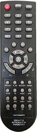 EHOPcompatible Remote for Zebronics Mitsun Home Theater with USB System HT-11