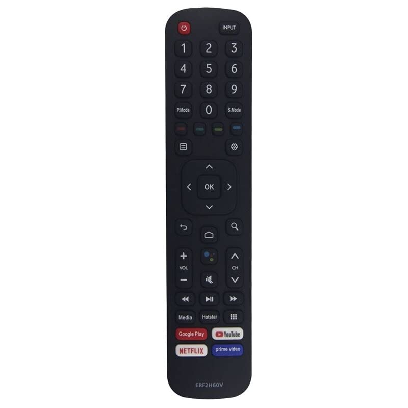 EHOP ERF2H60V Compatible Remote Control VU Smart TV 4K Ultra HD TV with Google Play Netflix YouTube Prime Video Shortcut Apps. (Without Voice Function)