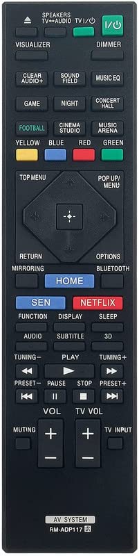 Ehop RM-ADP117 Compatible Remote Control for Sony Blu-ray DVD Player Sub Controller RM-ADP118 RM-ADP120 Fit BDV-N5200W BDV-N7200W BDV-N7200WL BDV-N9200W BDV-N9200WL
