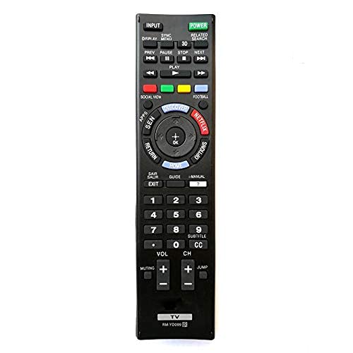 EHOP RM-YD099 Compatible Remote for Sony Bravia LCD led Tv Remote with 3D Netflix (Works with Almost All Sony LED LCD TV)