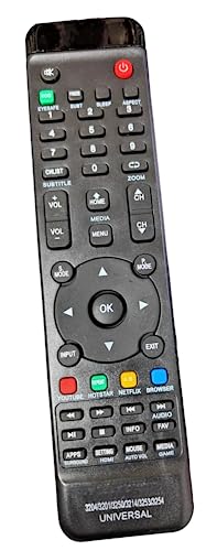 Ehop 6IN1 Compatible Remote Control for Intex Smart TV 3204 3250 3254 3201 3253 3214