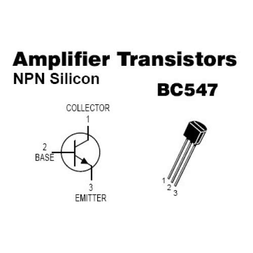 EHOP BC547 NPN TO 92 General Purpose Transistor  50-Pcs