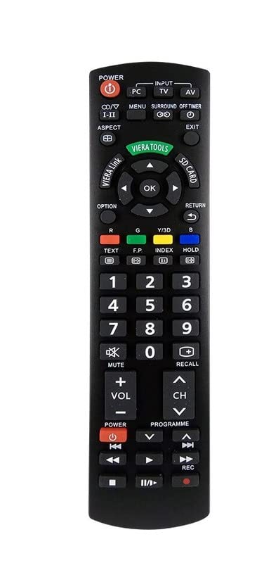 Ehop Universal Compatible Remote Control for Panasonic LED LCD TV with Viera Link N2QAYB000485 N2QAYB000100 N2QAYB000221 N2QAYB00048