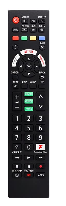 Ehop Universal Remote Control Compatible for Panasonic Smart Tv Remote,Works with All panasonic Smart TV with Primevideo, Netflix and Viera Tools