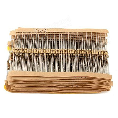 EHOP  1Ω-1mΩ  ohm  Complete Value  43 Value Metal Film Resistor Assortment Kit (1/4 W) -Set of 860 Pieces
