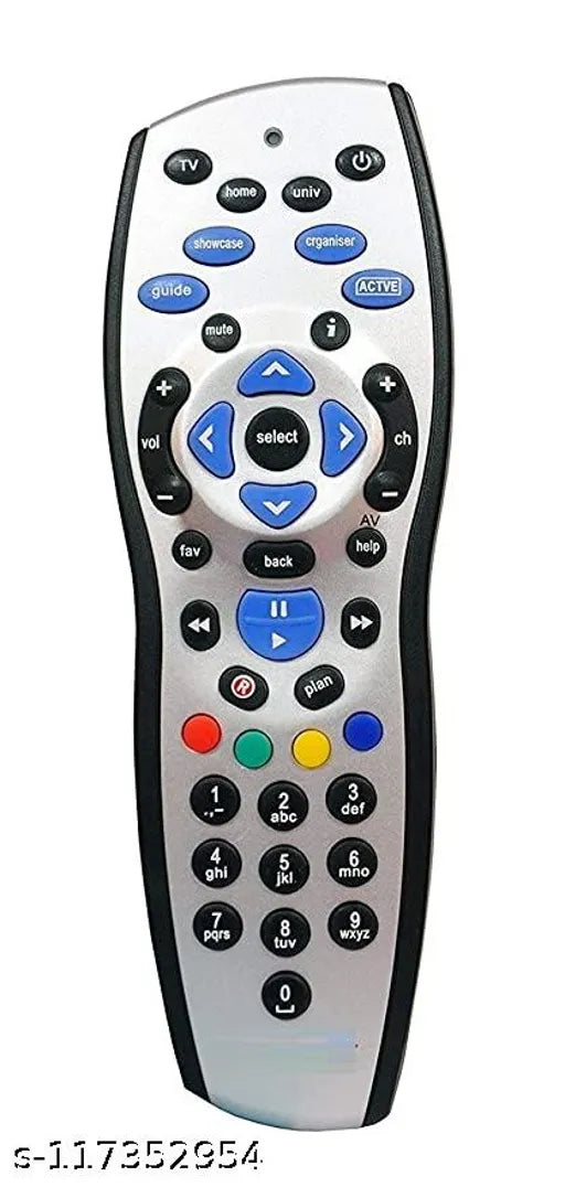 Remote Control Compatible for TATA SKY HD+ Plus with Recording (Silver)