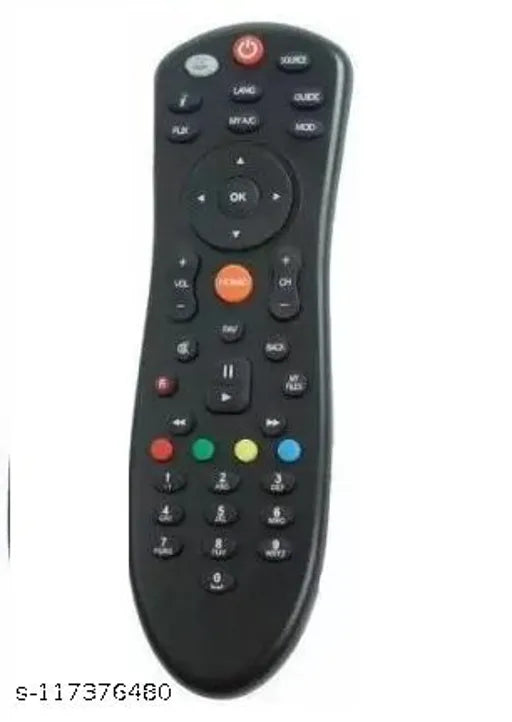 Remote Control No. 03, Compatible with All Dish TV SD/HD Set-Top Box with Recording Function Dish TV Set-Top Box. Remote Controller (Black)