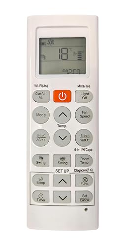 Ehop AKB75215411 Compatible Remote Control for Lg Inverter AC with 6in1 Viraat Function AC-36U