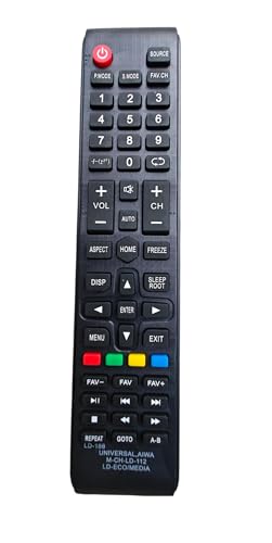 Ehop Compatible Remote Control for VISIO,VW and Chinese Assembled LED LCD TV LED-112 ECO/Media (Please matcch Image with Your ols Remote, Only Same Remote Will Work)