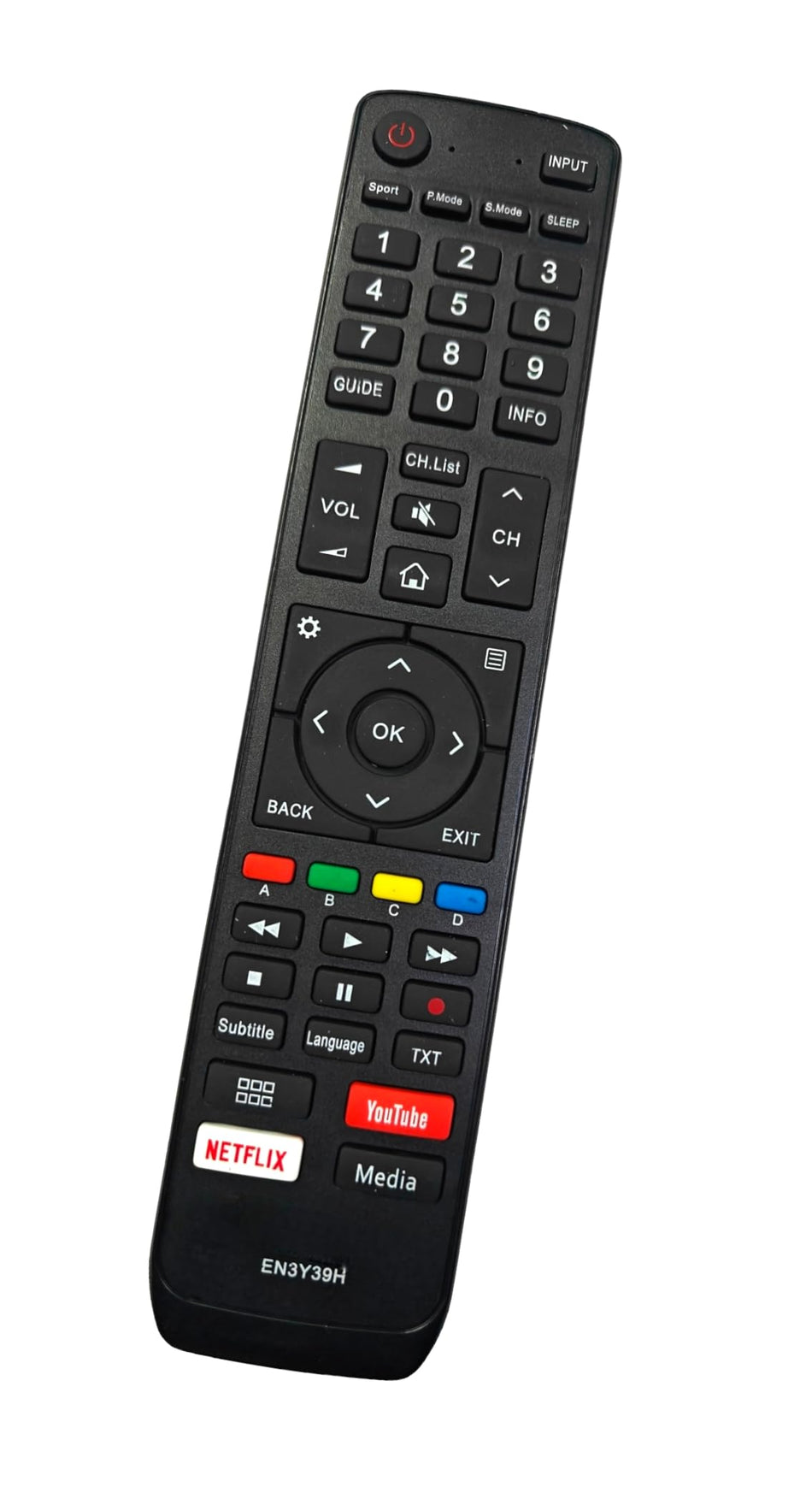 Ehop EN3Y39H Compatible Remote Control for Hisense Smart TV with YouTube, Netflix Functions(Please Match Your Old Remote Before Placing Order)