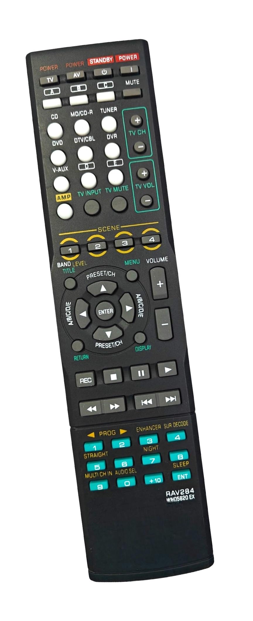 Ehop RAV284 Remote Control Compatible for Yamaha AV Receiver HTR-6230 HTR-6130 RX-V365 RX-V365BL RX-V363 RX-V363 RXV363BL RX V365 - WN05820EX AV Receiver Remote