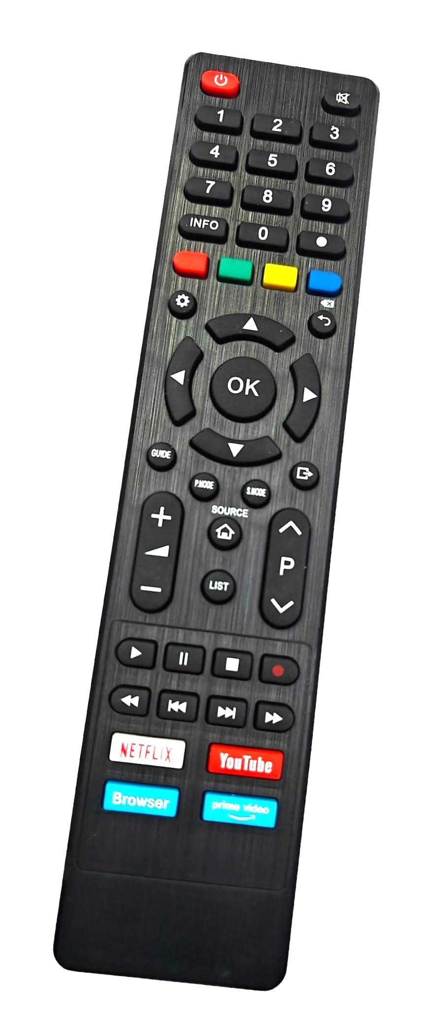 Ehop Compatible Remote Control for Aiwa Smart TV with YouTube and Netflix Functions