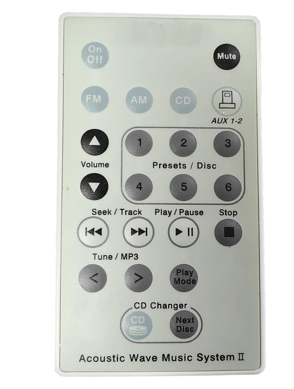 Ehop Compatible Remote Control for Bose-Acoustic Wave Music System II Remote Control B3