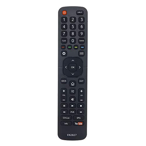 EHOP Universal Compatible LED/LCD TV Remote Control with Netflix (Black,EN2B27V)