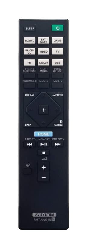 Ehop RMT-AA231U Compatible Remote Control for Sony Home Theater AV Receiver 7.2ch STR-DH770 STRDH770