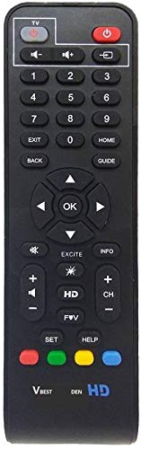 EHOP Compatible Remote for DEN HD Set TOP Box CCN (Black) with Learning Mode