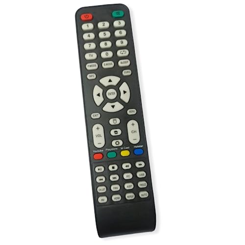 EHOP Compatible Remote Control For Oscar Led Lcd Tv,Black