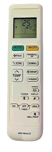 Ehop AC-214A Compatible Remote Control for Daikin AC ARC484A22 (Old Remote Must be Same for it to Work)