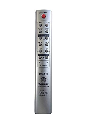 EHOP Compatible F&D Home Theatre Remote Control (Silver) URC-25