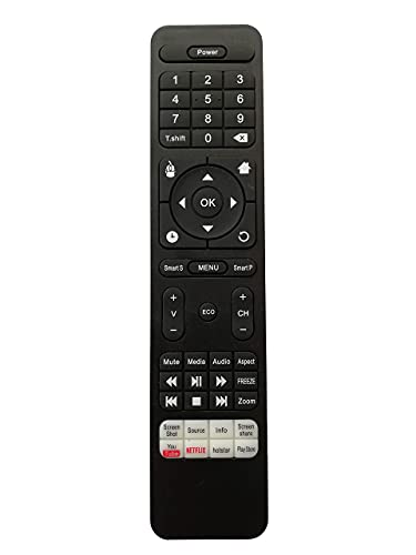 EHOP LED LCD 4K UHD Smart TV Remote Control with Netflix YouTube Functions Compatible for Wybor