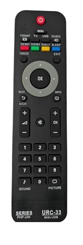 Ehop Compatible Remote Control for Philips LED LCD TV Remote (URC-33)