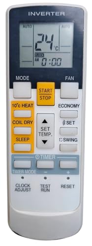 Ehop AR-RAE1E Compatible Remote Control for O General Inverter ac AR-RAH1U AR-RY12 AR-RAH1E AR-RAE2E AR-RAH2E AC-107B(Your Old Remote Must be Exactly Same for it to Work)