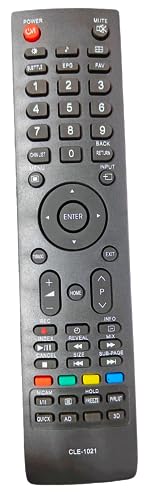 Ehop CLE-1021 Compatible Remote Control for Hitachi LED LCD TV with 3D Function