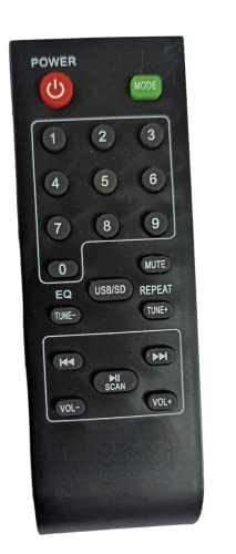 Ehop IT-1800 Compatible Remote Control for Intex Home Theater System (Please Match with Your Old Remote Before Placing Order)