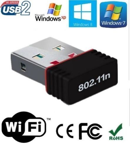 EHOP 450 Mbps Speed 2.4GHz N 11N Standard Mini Wireless WiFi Nano USB Adapter Dongle Only