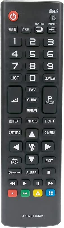 Ehop AKB73715605 Compatible Remote Control for LG LED TV with Simplink Buttons AKB73715606