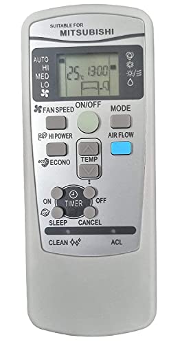 Ehop Compatible Remote Control for Mitsubishi Air Conditioner with Out 3D Function RKX502A001 RKX502A001C RKX502A001B SRKQI25H VE-25A (Please Match Image with Your existing Remote Before Ordering)