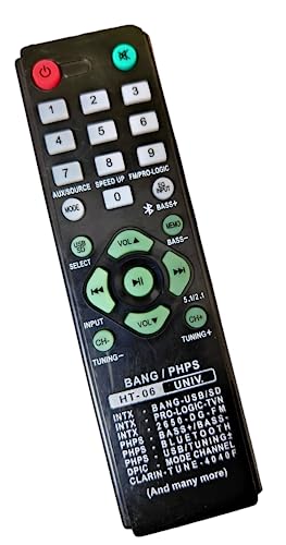 Ehop Universal Remote Control for Philips,Dapic, Clarin and Intex Home Theater Bang-USB PRO-Logic-TVN 2650 TUNE-4040F