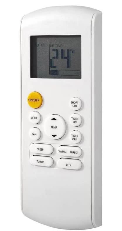 Ehop RG57D/BGE Compatible Remote Control for Media Air Conditioner with Shortcut Function