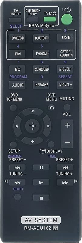 Ehop RM-ADU162 Compatible Remote Control for Sony Home Theater AV System DAV-DZ350 DAV-DZ650 SS-T125 SS-WS123 SS-TS123 SS-TS125 SS-CT123 DAV-TZ140 14923711 RM-ADU138